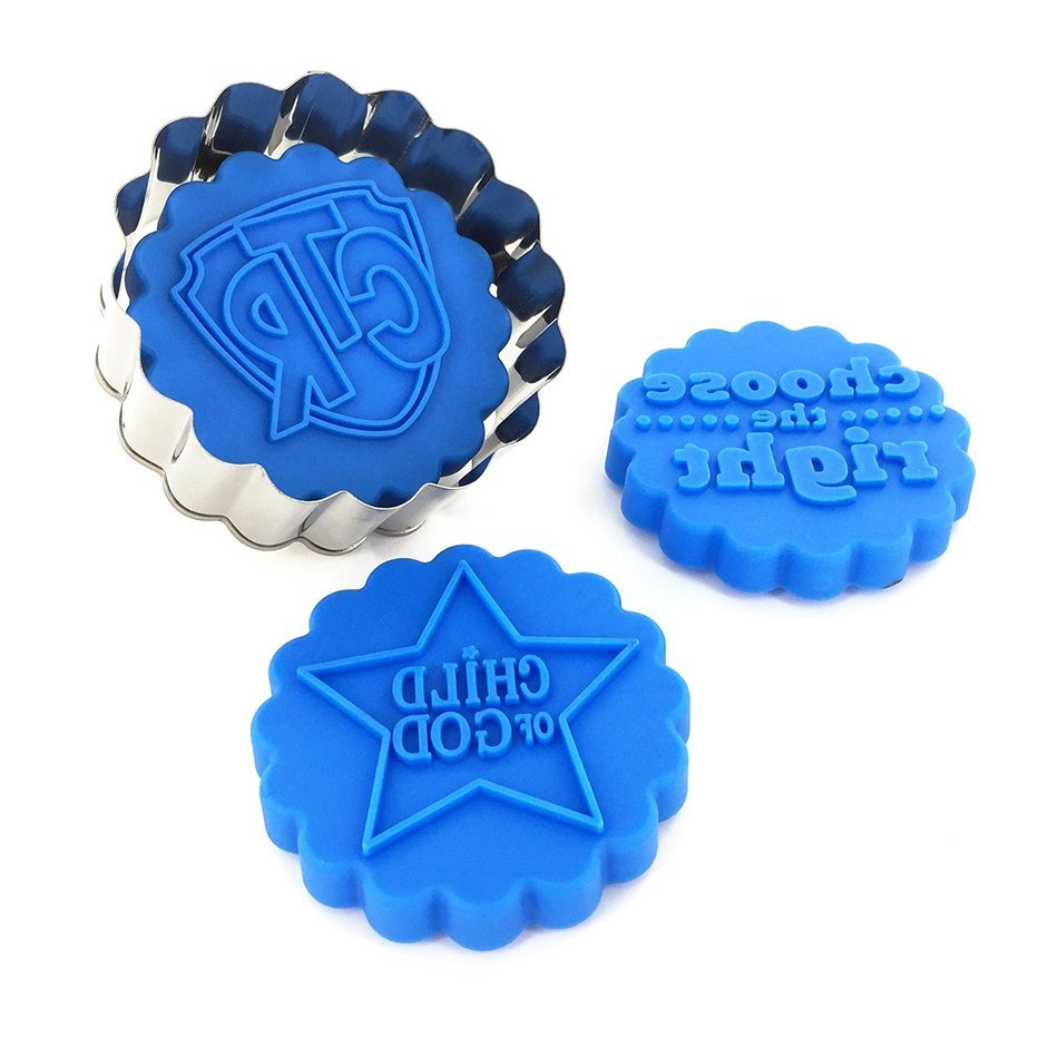 Press-and-Print Cookie Cutter Kit &ndash; CTR Three Stainless Steel Cookie Cutters Useful for Baptisms N3