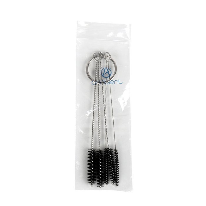 Anntlent 4 Inch Nylon Tube Brush Cleaning Set Carburetor Carbon Dirt Jet Remove 5 Brushes Tool with Wire Loop... N3