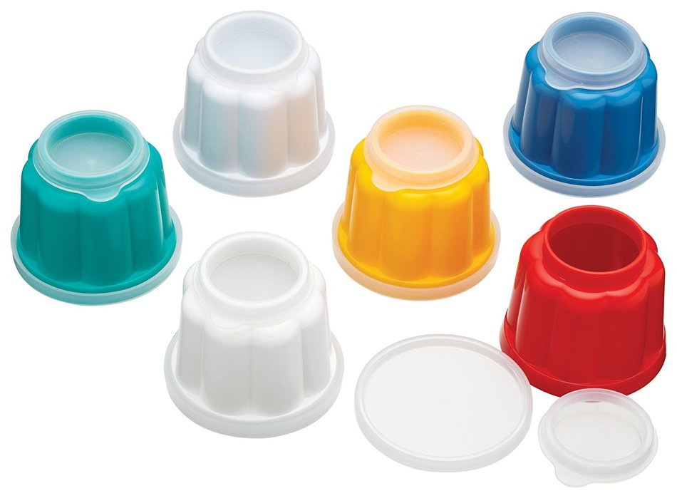 Pack Of 6 Individual Plastic Jelly Moulds N2