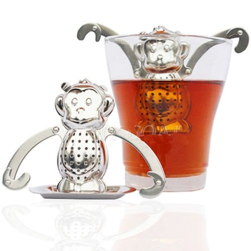 Tea Strainer Monkey Tea Infuser Stainless Loose Tea Strainer Adjustable Arms Filter Diffuser Tea Infuser Stainless N2