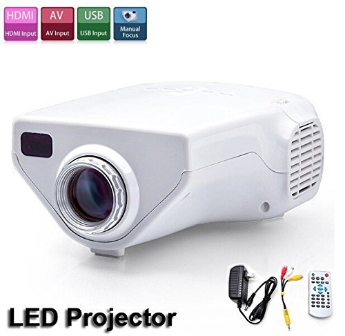 MineDream High Quality E03 16W Mini Portable Home Use White Multimedia LCD System Digital Video Game LED Projector...