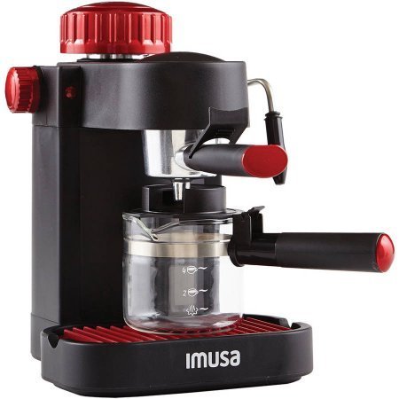 4-Cup Red Espresso/Cappuccino Maker