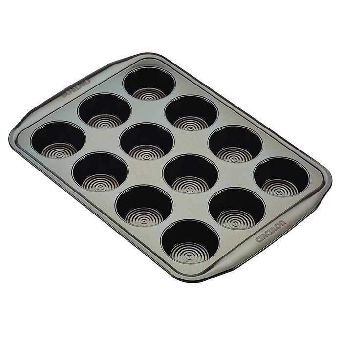 Circulon 12 Cup Symmetry Nonstick Bakeware Muffin Pan, Chocolate N5