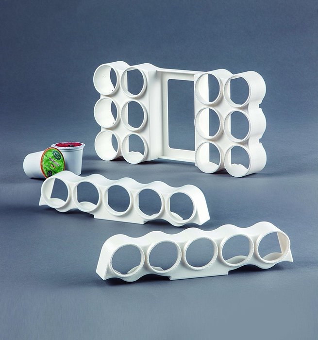 Cafe Wall Caddy (white) - Holds Up to 22 Keurig K-Cup Coffee or Tea Pods - Use Existing Outlet Cover to Free up... N4