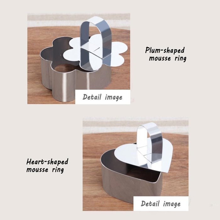 VANKER Stainless Steel Cake Mousse Mould Cake Baking Cake Decor Mold Ring(flag) N9