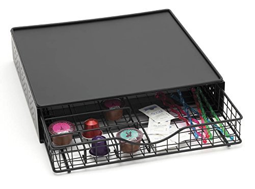 Lipper International Wire Coffee Drawer with Removable Dividers, Black N2