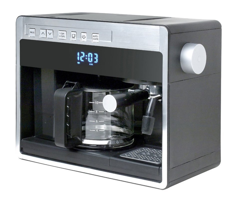Espressione 26161 New 3-in-1 Combination Coffee Beverage System, Black Silver N3