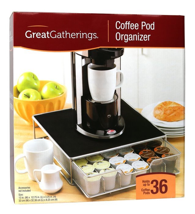 Estilo Coffee Pod Drawer Organizer Holds up to 36 K-cups N6