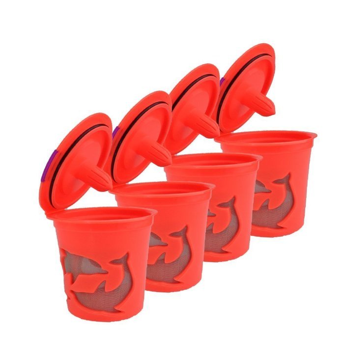 4 K-Cup Reusable Filters for Keurig 2.0 - Fits K300,K350,K40,K450,K500,K55,K75,B31,B40,B60 Series and all 1.0...