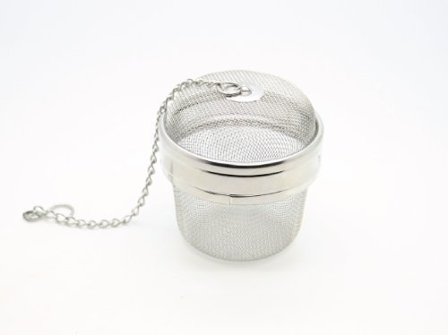 Twist-lock Spice Ball Tea Infuser Herb Infuser, Stainless Steel, Large Size (2&frac12;" / 6cm) N2