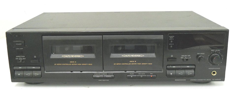 Sony TC-WR445 Dual Stereo Cassette Deck Auto Reverse DC Servo Controlled Motor High Density Head N2
