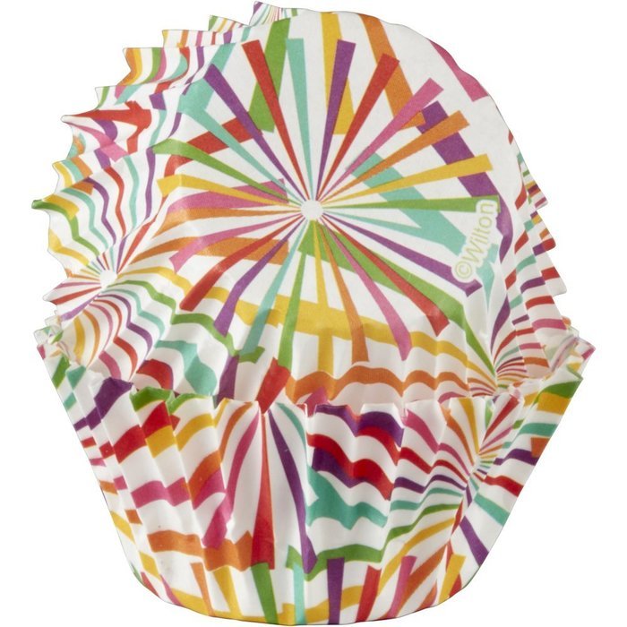 Wilton 415-8761 100 Count Starburst Mini Cupcake Liners N3