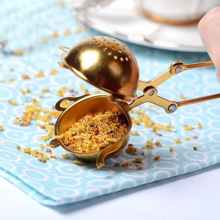 Creativity Gold Stainless Steel Quality Tea Infuser Clip - Star / Moon / Sun / Shell / Teapot N4