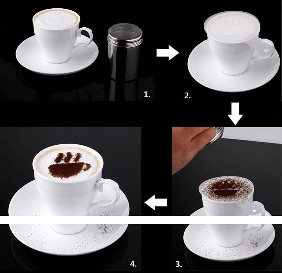 Coffee Art Or Cake Decoration Stencils