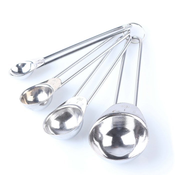 Holidayli Set of 4 Tea Coffee Measuring Scoop Spoons, Premium Stainless Steel Measuring Spoons for Tea, Coffee N3