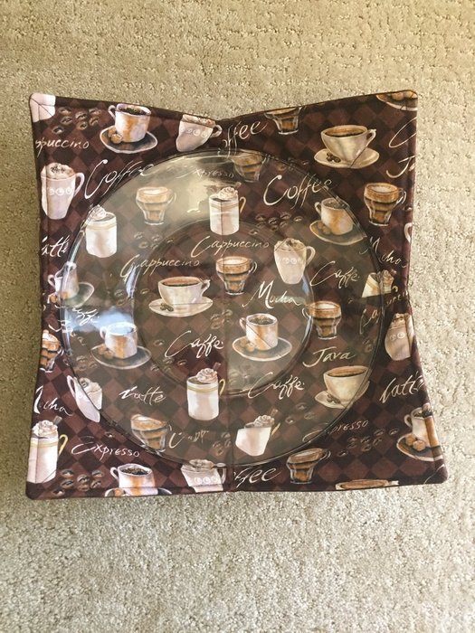 Coffee,Latte,Expresso handmade, Hot Cold Plate Cozy,Microwave Plate Cozie,Fabric Trivet,Hot pad,Pot Holder,Cotton...