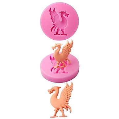 Sher FOUR-C Silicone Embossing Mold Dragon Fondant Tools Color Pink N2