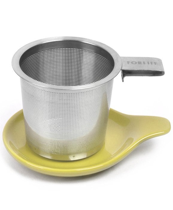Hook Handle Tea Infuser and Dish Set (Turquoise) N2