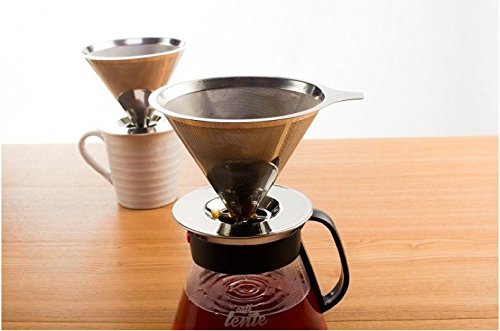 [TOP RATED] Pour Over Stainless Steel Coffee Dripper Filter With Spoon By Coffenation &ndash; Paperless Cone Reusable... N2