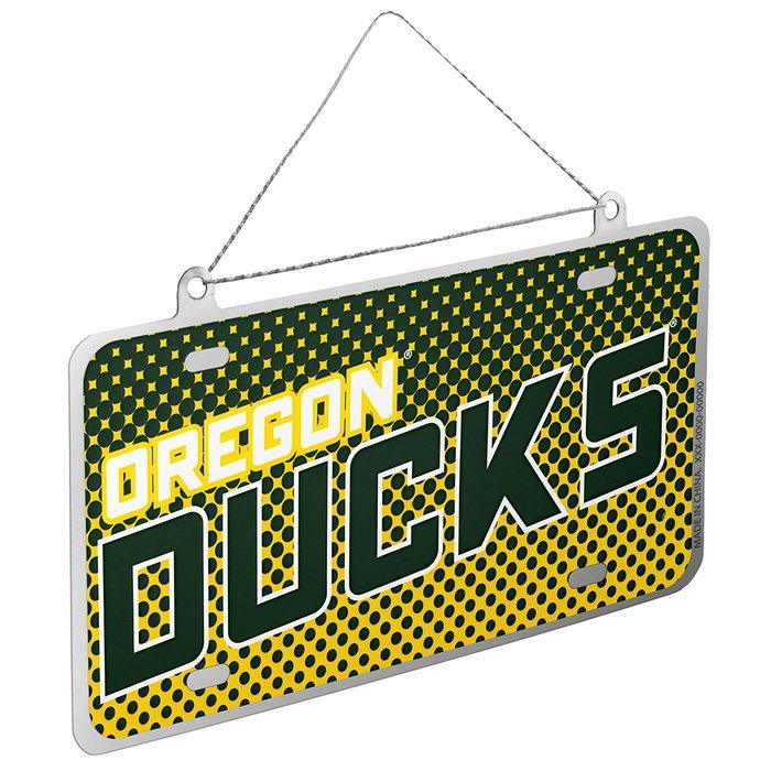 NCAA Oregon Ducks ORNAMENT STOCKING KNIT Metal License Plate Christmas Ornament Foam Ugly Sweater Bundle 3 Pack... N2