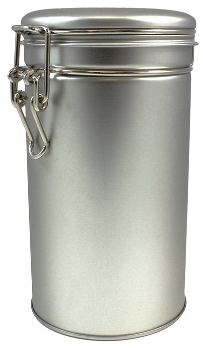 Latching Tea Storage Tin, Coffee Tin, Tea Container, Spice Storage, Latched Lid W/ Rubber Seal, Multi-Purpose... N6