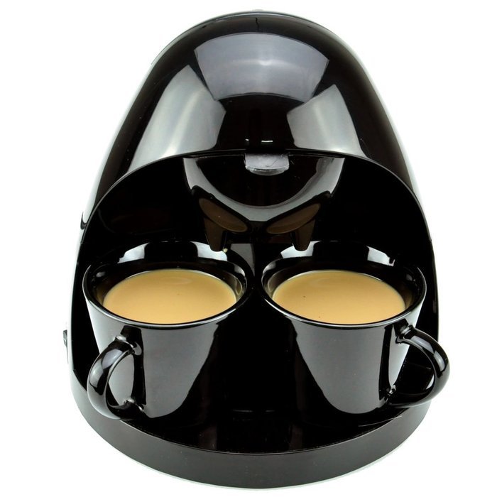 Sven brothers Automatic drip coffee machine home office tea, sending two high-grade coffee mugs N4