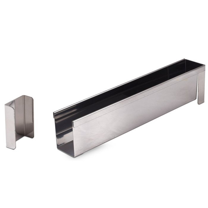 DeBuyer Stainless Steel Long Flared Mold with Removable Ends, 11.8"x1.6"x2.2"