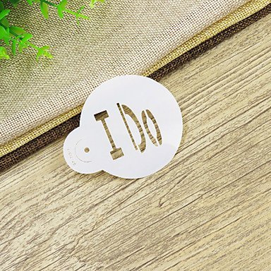 Sher Decorating Stencil For Ice /Cake /Cookie /Cupcake /Pie /Pizza,Wedding Lettering Cupcake Stencil Set N2