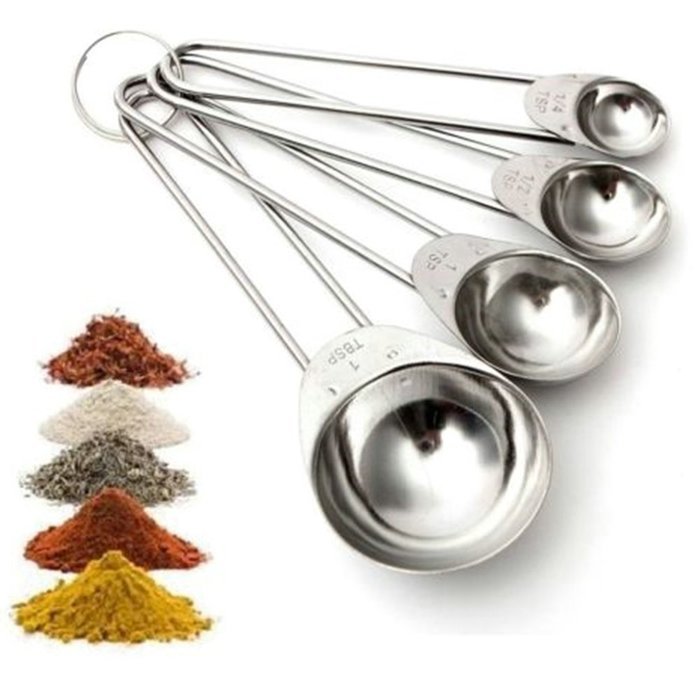 Holidayli Set of 4 Tea Coffee Measuring Scoop Spoons, Premium Stainless Steel Measuring Spoons for Tea, Coffee N4