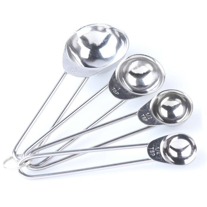 Holidayli Set of 4 Tea Coffee Measuring Scoop Spoons, Premium Stainless Steel Measuring Spoons for Tea, Coffee N5