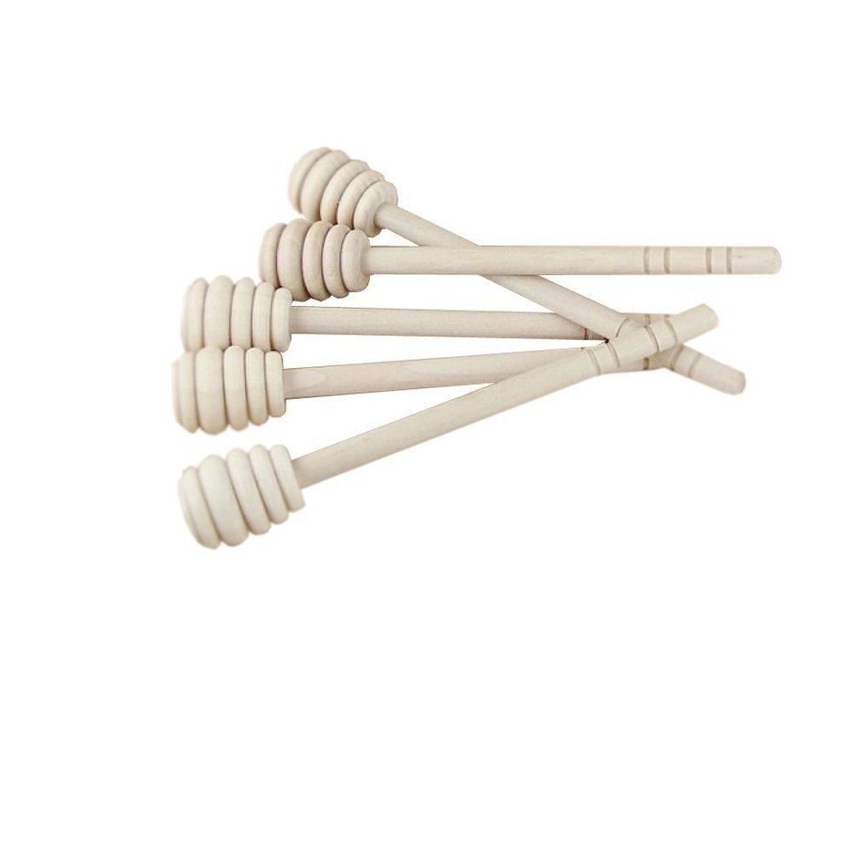 Dealglad&reg; 50pcs Portable Mini Jam Honey Dipper Stirring Rod Wooden Muddler Honey Stick N2