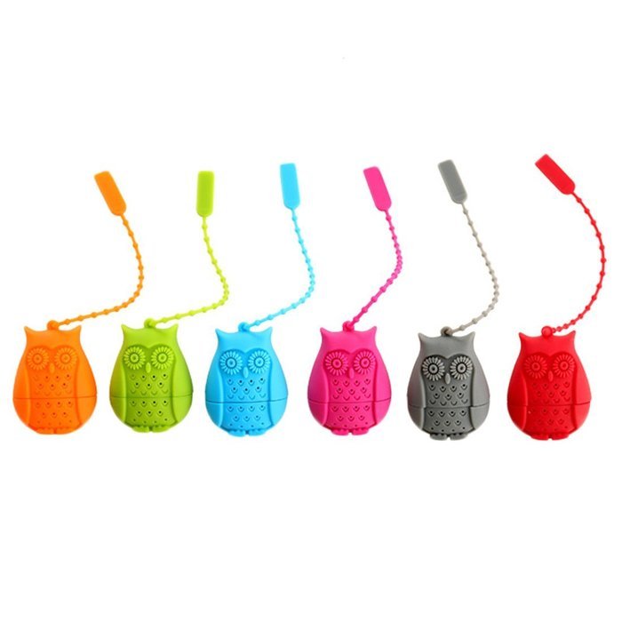 JLHua Owl Shape Snap Mesh Tea Ball Infuser,Random Color N3