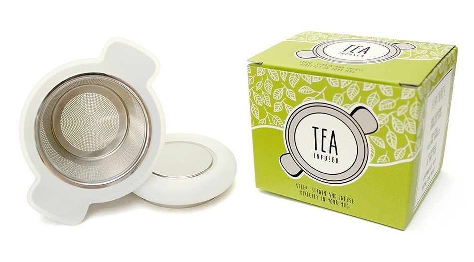 Premium Quality Tea Infuser Strainer for Loose Leaf Tea - Silicone COOL TOUCH handles - Ultra Fine Mesh Stainless...