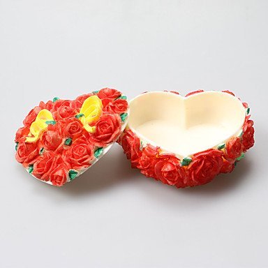 Sher The Heart-shaped Rose Resin Jewelry Box Chocolate Silicone Molds,Decoration Tools Bakeware N6