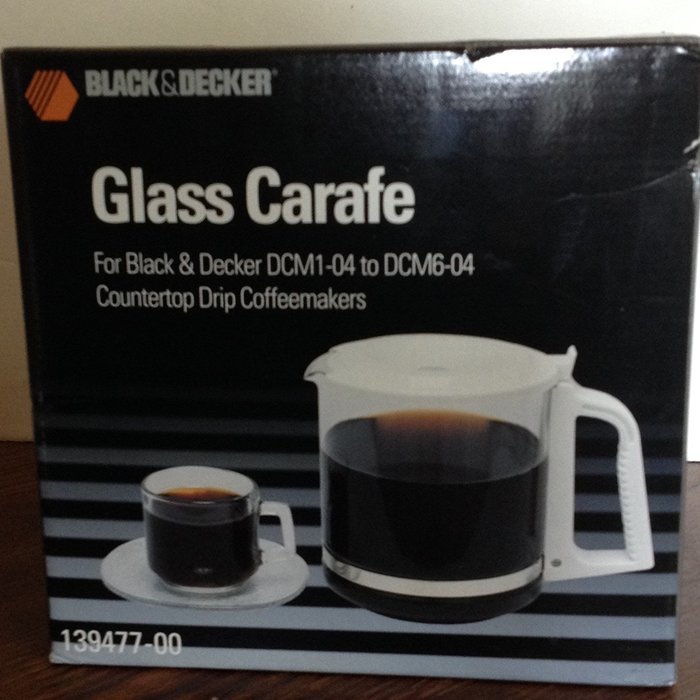 Black & Decker Glass Carafe DCM1-04 to DCM6-04 Countertop Drip Coffeemakers replacement pot. N4