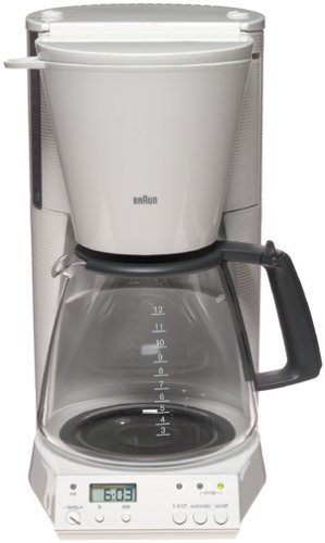 Braun KF187W FlavorSelect 12-Cup Coffeemaker, White