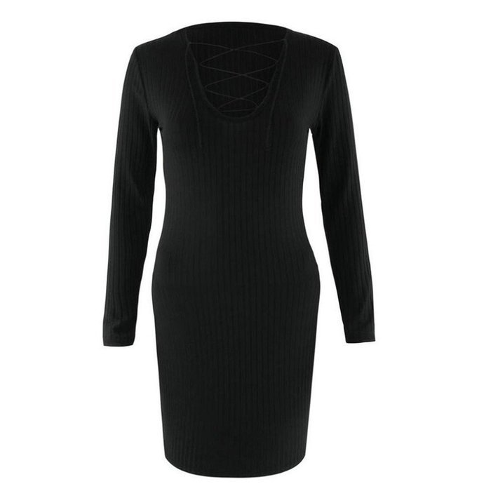 Mini Dress,Morecome Women Autumn Fashion V-Neck Bandage Mini Dress N19