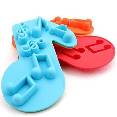 Sher Note Shaped Silicone Baking Molds Ice/ Chocolate/ Cake Mold (Random Color) N2