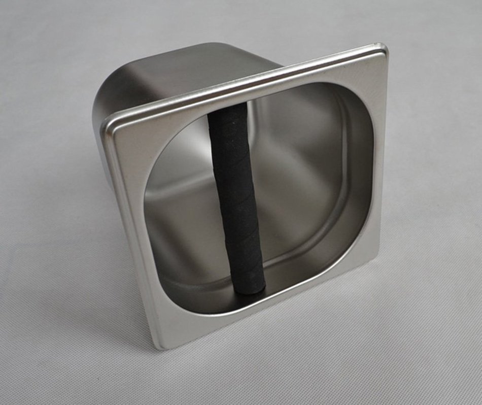 Stainless Coffee Machine Espresso Knock Box Flip Bang Recycle W Rubber Bar Large N4 free image