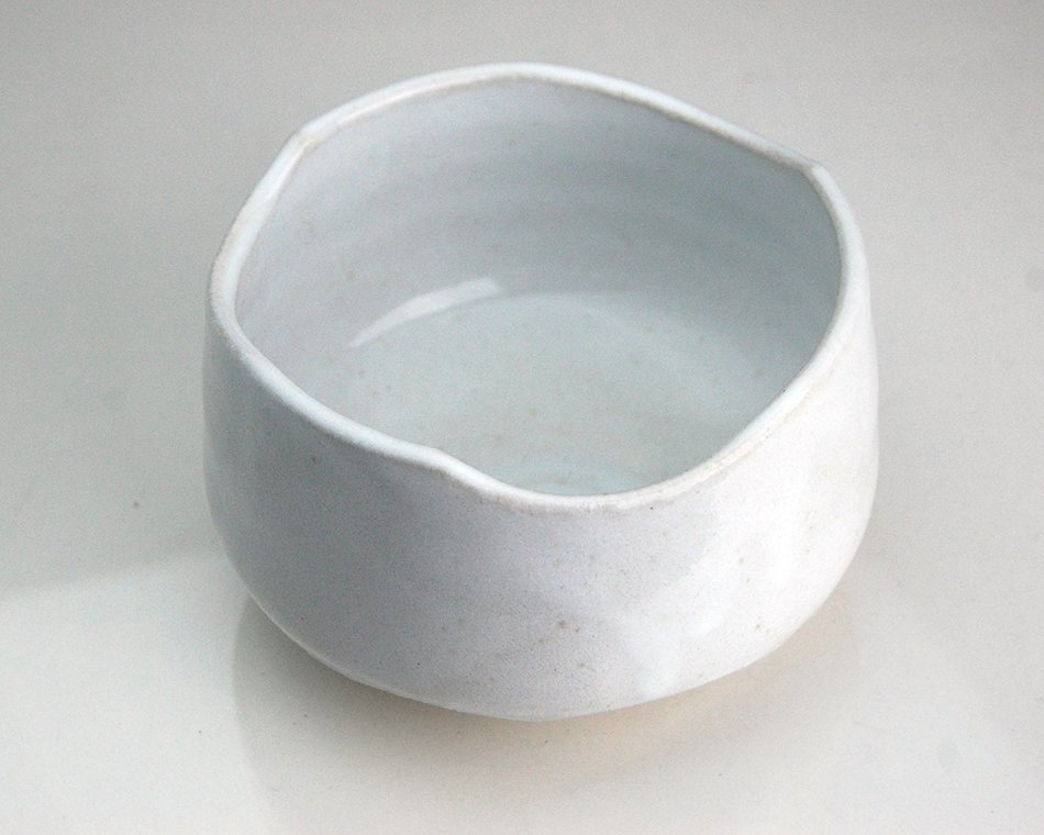 White Kohiki Japanese Ceremony Tea Bowl | Chawan | #47114 | Hand Made | Kohiki Minoyaki | White | 15oz | Japan | N4