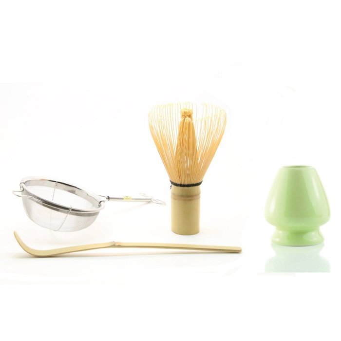 Making Matcha Start Up Kit - Matcha Whisk - Scoop - Sifter - Holder (4)