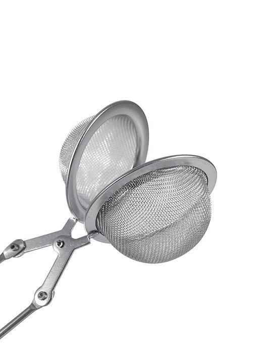Round Mesh Stainless Steel Tea Infuser Stir Wand, w/ Jointed Clip Clamp Handle N3