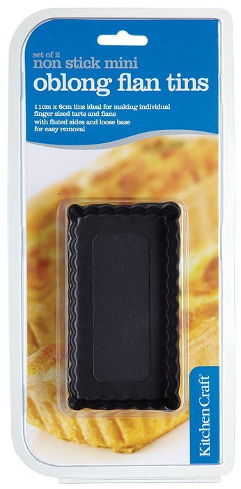 Set of 2 Mini Quiche / Flan Tins / Pans (4.3" X 2.3") N2