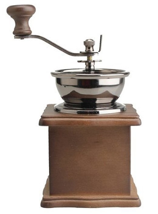 PuTwo B019XIUCZM Coffee Grinder Burr Coffee Grinder Stainless Steel with Ceramic Hand Crank, Wooden N2