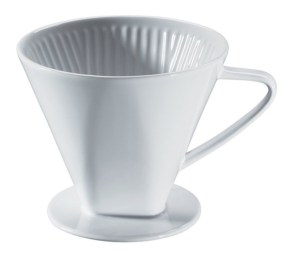Cilio Two Cup Coffee Filter in White Porcelain N2