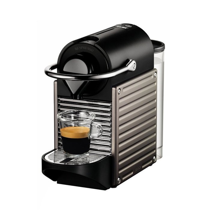 Nespresso Pixie Espresso Maker - Electric Titan (C60-US-TI-NE) with Aroma Stainless Steel One Serving Milk Frother N3