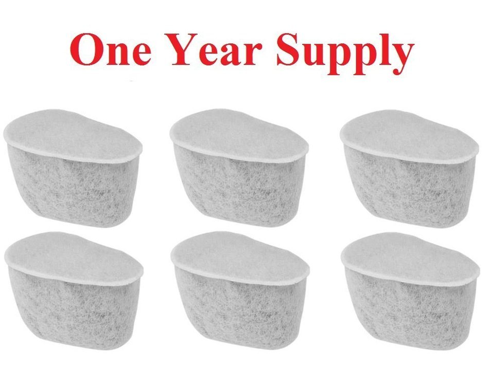 #4 Cone Shape Permanent Coffee Filter & a set of 6 Charcoal Water Filters for Krups Coffeemakers