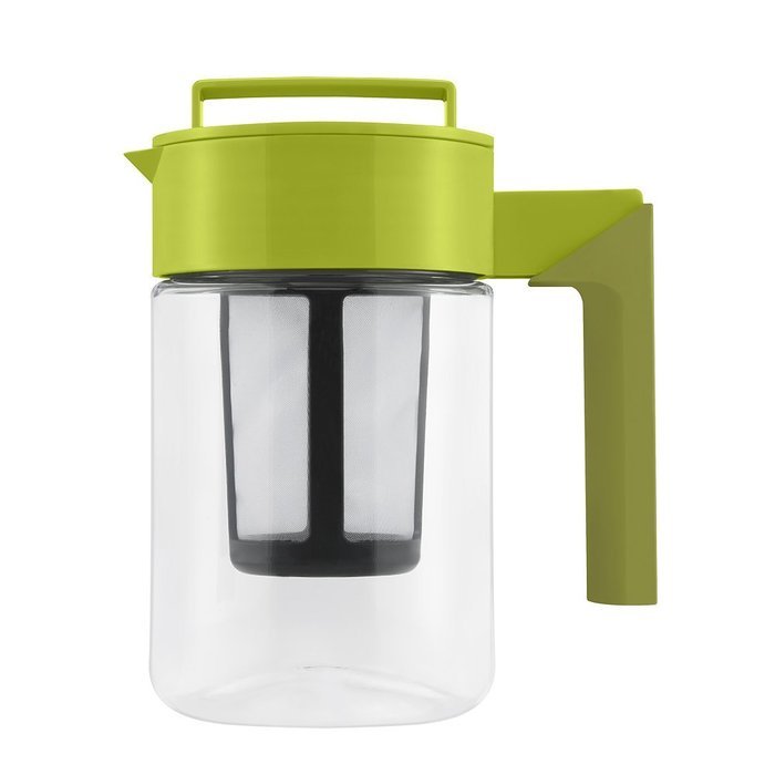 Takeya Tea Maker with Silicone Handle, 24-Ounce, Avocado/Olive
