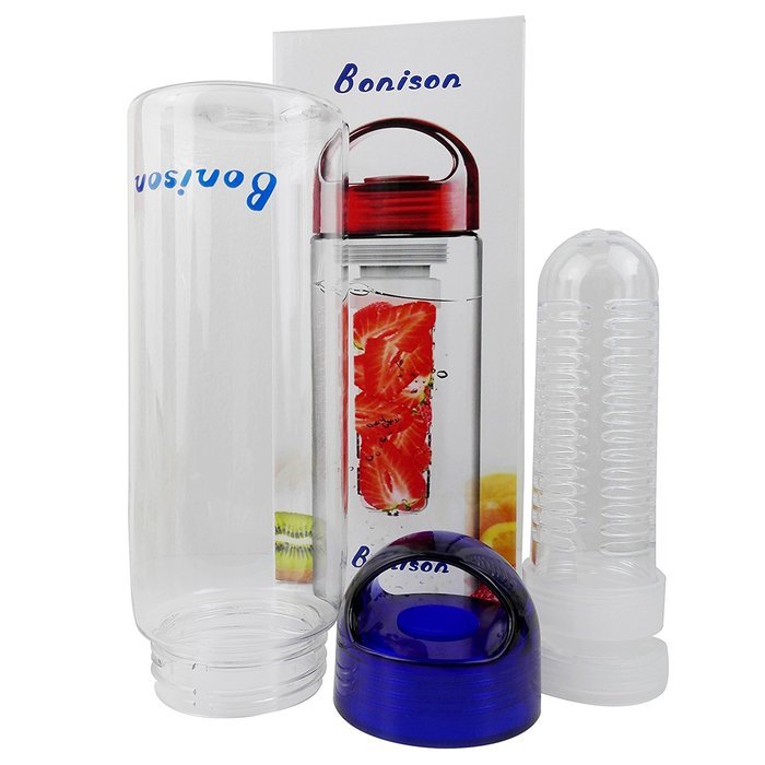 limited Time Promotion Bonison Stylish Tritan Fruit Infuser Water Bottle, Leak Proof, Trendy Durable with Handle... N13