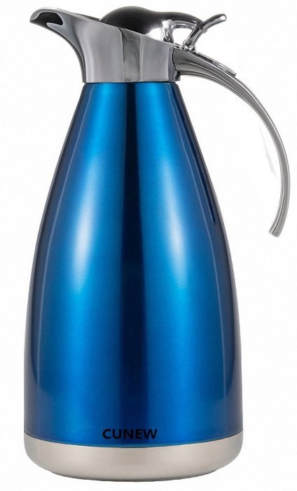 CUNEW 68-Ounce/ 2-liters Stainless Steel Double Wall Vacuum Insulated Carafe with Press Button Top, Thermal Carafes... N5